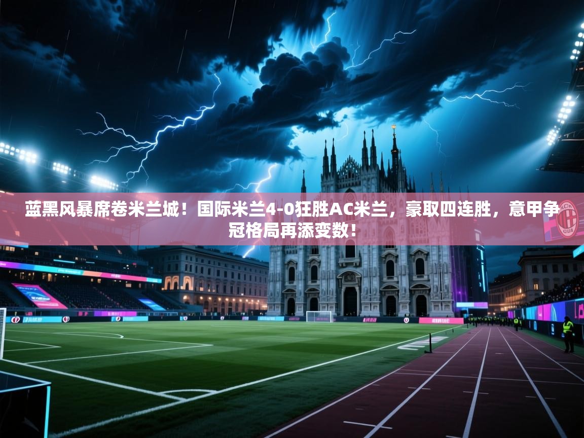 蓝黑风暴席卷米兰城!国际米兰4-0狂胜AC米兰,豪取四连胜,意甲争冠格局再添变数! 第1张