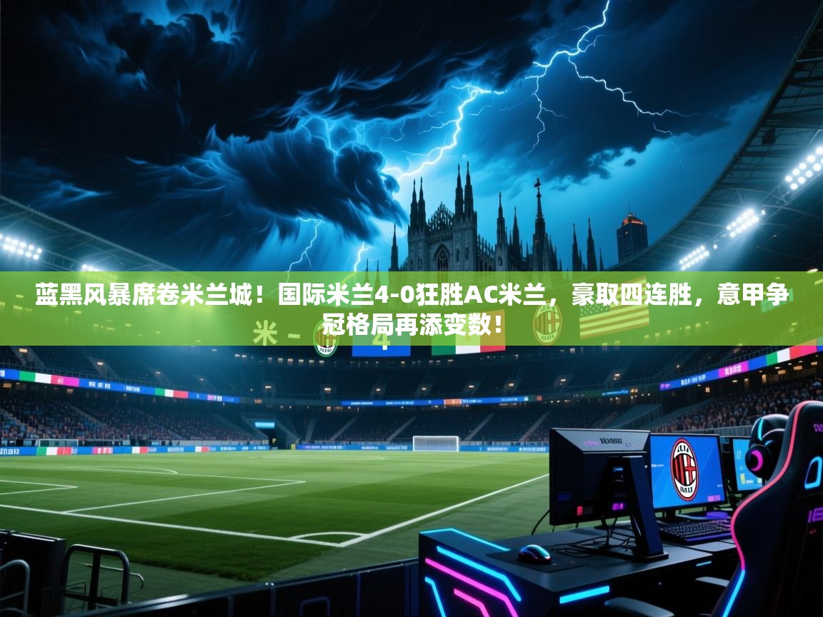 蓝黑风暴席卷米兰城!国际米兰4-0狂胜AC米兰,豪取四连胜,意甲争冠格局再添变数! 第2张